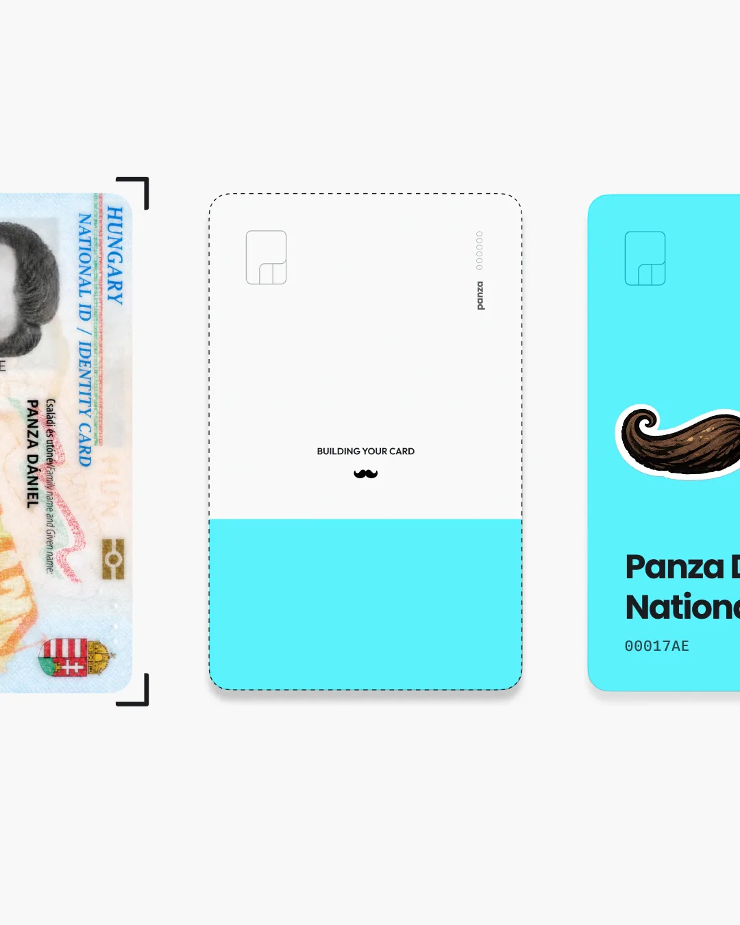 Original document screenshot → Panza card screenshot