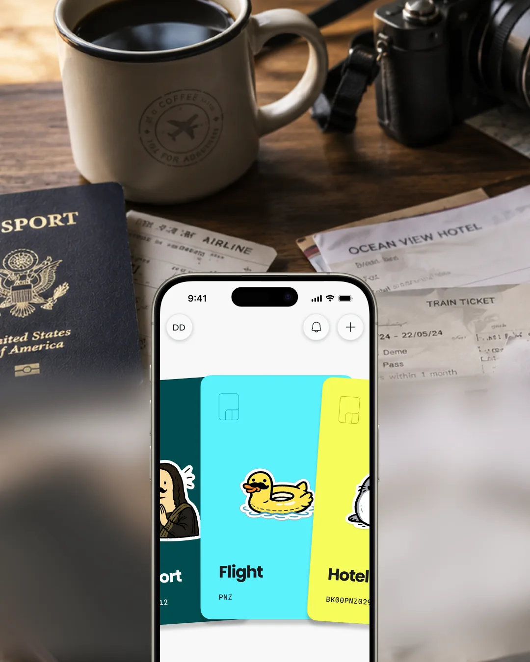 Travel document set + matching Panza travel deck