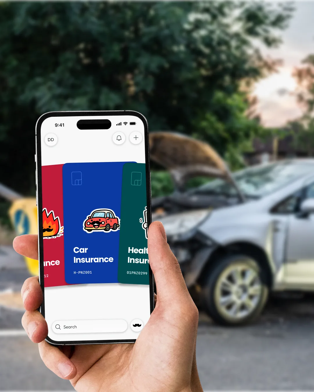 Insurance Panza card + original policy document