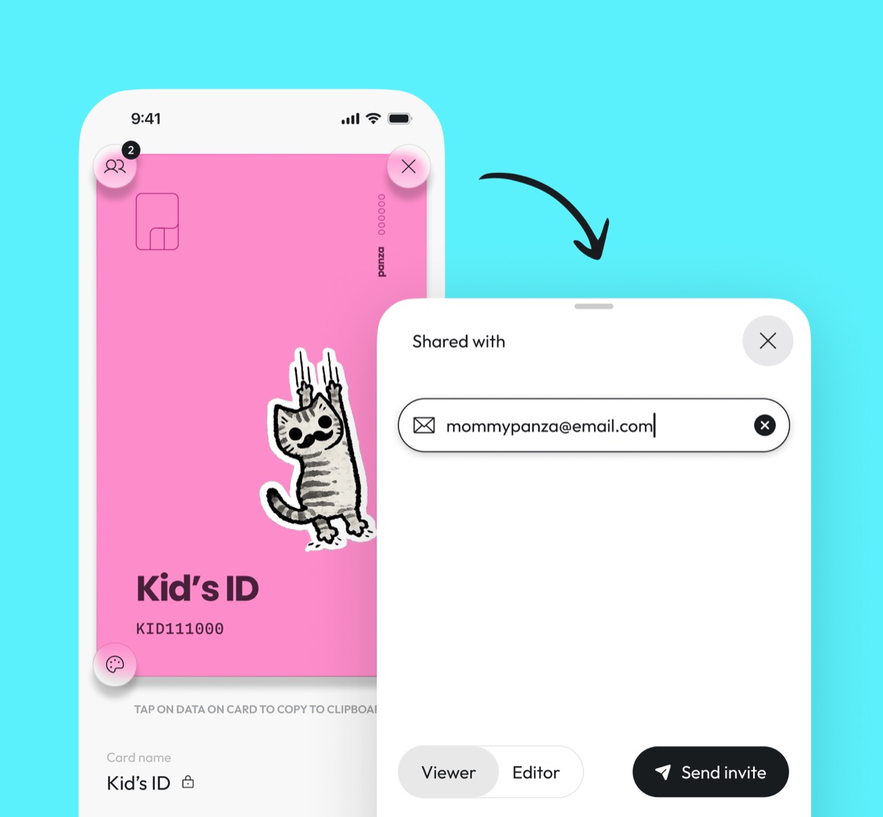 Sharing a Panza card between two iPhones
